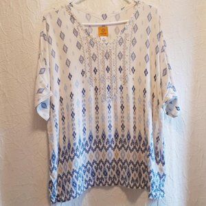 "Ruby Rd" peasant blouse. Size medium.